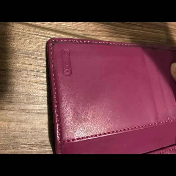 Purple Coach Tri-Fold Wallet - Picture 5 of 5